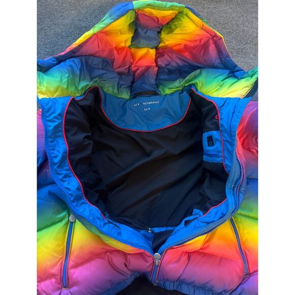 Perfect Moment Womens Multicolor Rainbow Polar Flare Down Jacket Size XL - Picture 13 of 16